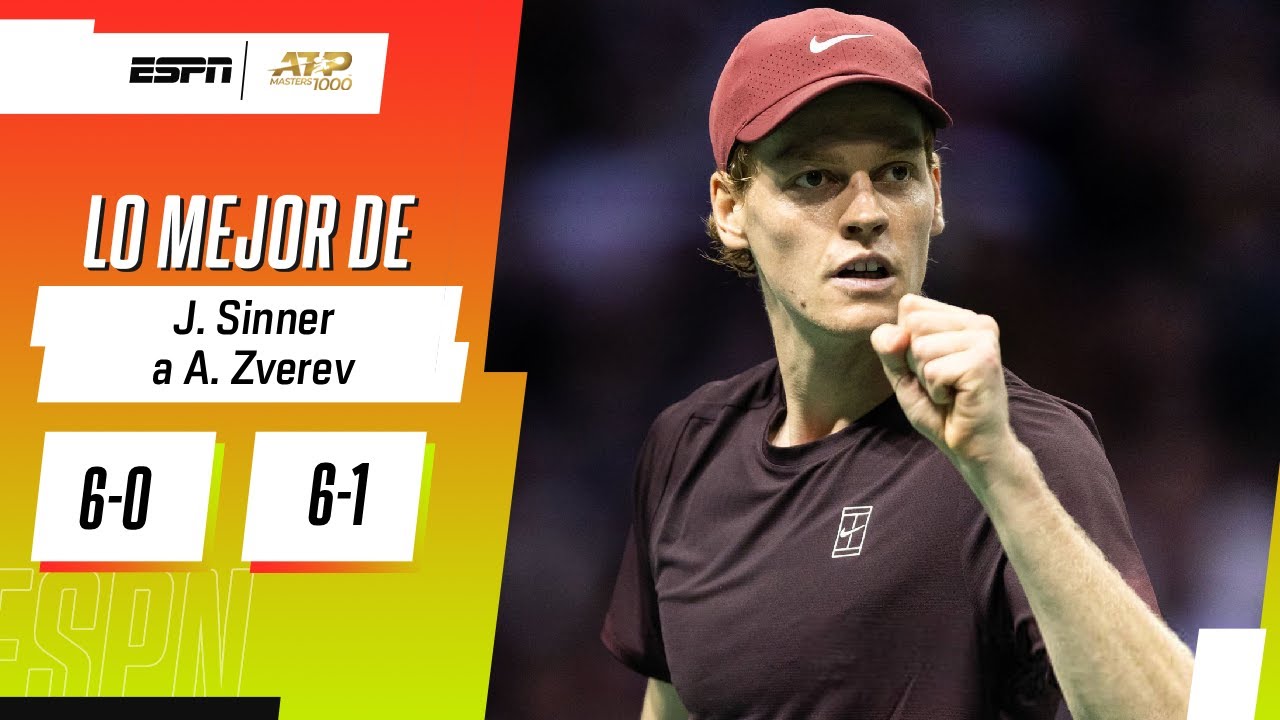 SINNER APLASTÓ SIN PIEDAD A ZVEREV PARA METERSE EN LA FINAL DEL MASTERS 1000 DE PARÍS | RESUMEN