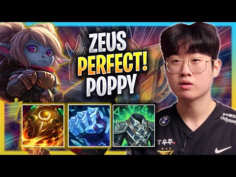 ZEUS PERFECT GAME WITH POPPY! - T1 Zeus Plays Poppy TOP vs Renekton! | Season 2023