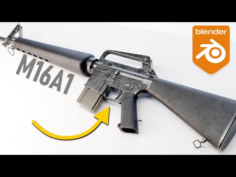 Blender M16 Assault Rifle Tutorial - Modeling the Receiver