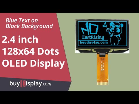 Blue 2.4 inch Graphic OLED Touch Display,128x64 Serial SPI,I2C,SSD1309 Controller