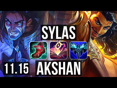 SYLAS vs AKSHAN (MID) | 9/0/3, Legendary | KR Challenger | v11.15