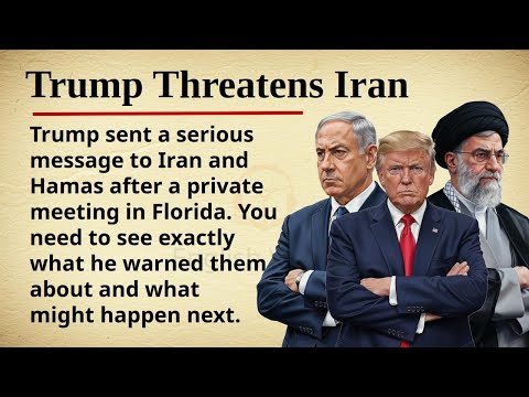 Trump Threatens Iran || 🇺🇸🇮🇷 Learn English Through Story Level 2 || Graded Reader 🎧