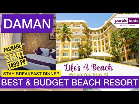 Best & Budget 3* Beach Resort Near Devka  Beach Daman | Purple Beds By VITZ