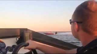 preview picture of video 'Progression 24LD Running with 21 Superboat at Sunset-GSB'