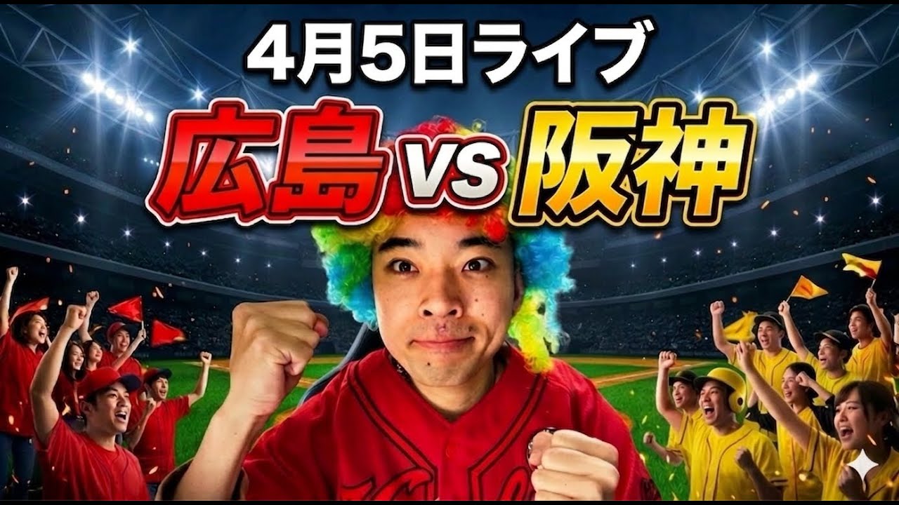 【ライブ】 モンテロがサヨナラホームラン。広島東洋カープ 対 阪神タイガース    4/5