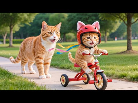 Mama Cat Works Hard at a Restaurant to Buy a New Bicycle for Kitten 🚲❤️ | Heartwarming Cat Story