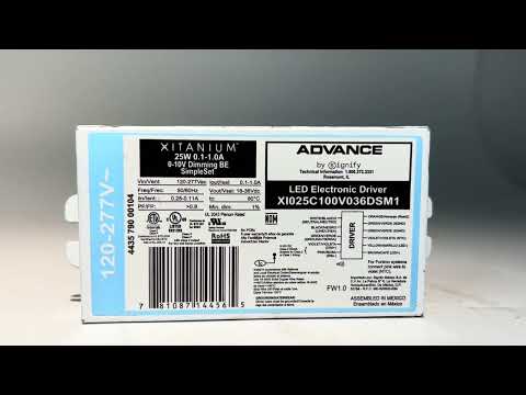 XI025C100V036DSM1 – Xitanium 25W 1.0A 36V 0-10V SSET 1% BE