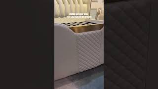 Giường bọc nệm da nhập khẩu cao cấp