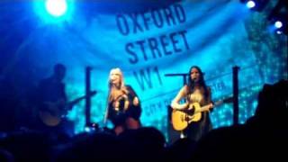 The Pierces: Oxford Street 2011 Christmas lights switch on concert