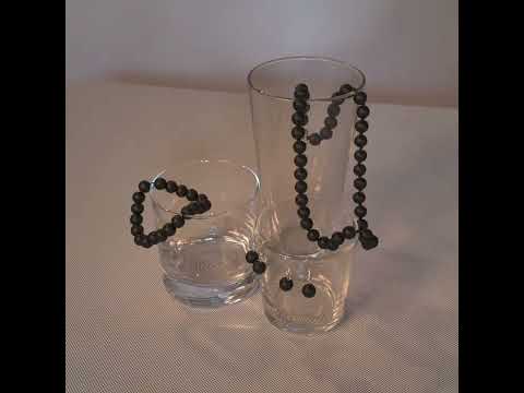 фото шунгит-натуральный камень бусы, браслет, серьги, чокер, оберег красная нить от сглаза с камнем 0