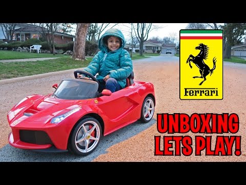 UNBOXING & LETS PLAY - La Ferrari Ride On & Remote Control Kids Car by Best Choice Products
