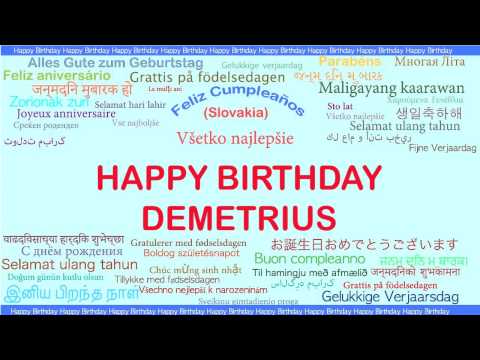Demetrius   Languages Idiomas - Happy Birthday
