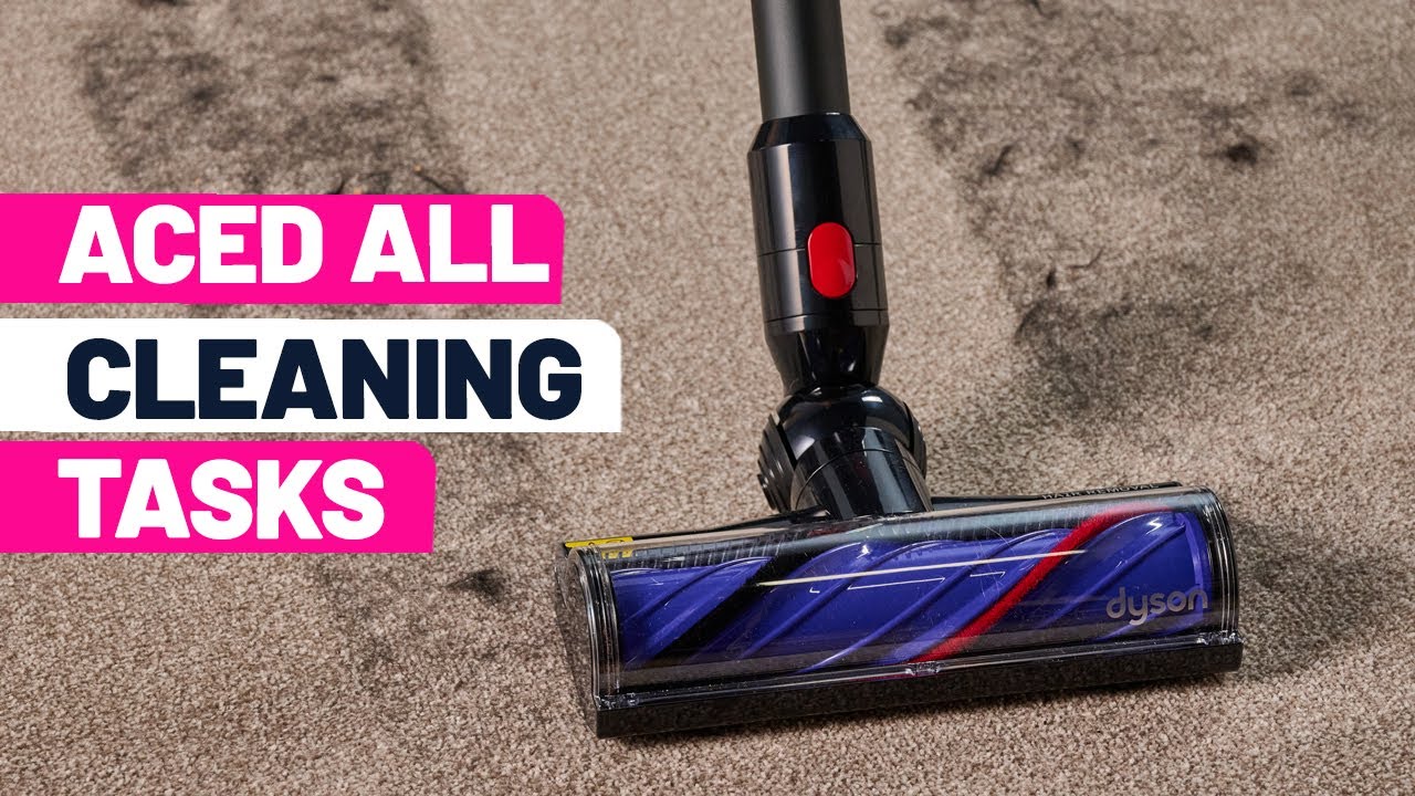 Dyson V8 Cyclone review: a simple stick vac with an affordable price and some serious cleaning power - YouTube