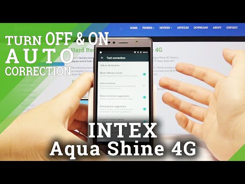 How to Find Correction Settings in INTEX Aqua Shine 4G - Enter Auto Correction Options