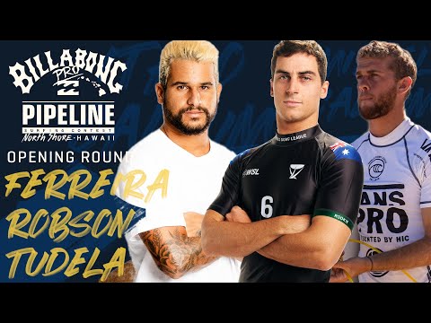 Ferreira, Robson, Tudela Billabong Pro Pipeline - Men's Opening Round Heat Replay