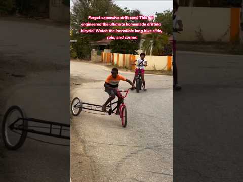 NO ENGINE! 🤯 Homemade DIY Drifting Bicycle is INSANE | Long Bike Stunts & Slides #bike #fun #diy