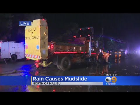 Rain Causes Mudslide In Malibu