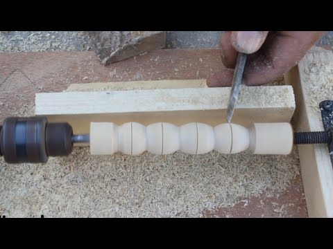 DIY Homemade Lathe  turning Dc wood  machine