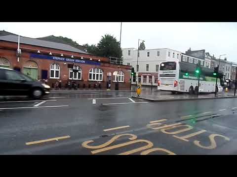 VanHool TX17 Astron Greenline Arriva the Shires 9000 YJ66FHV at Stepney Green Station