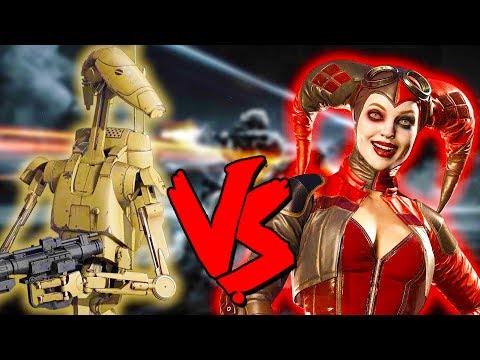 Harley Quinn Vs Battle Droid Army - Epic Battle - Injustice 2 Star Wars Mod