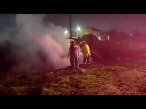 General Rodríguez: feroz incendio de basura afectando la visión de la Ruta 24