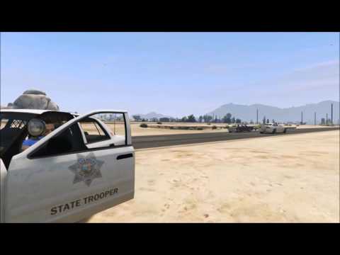 GTA V LSPDFR - SASP Grand Senora Pursuit and Officer Involved Shooting