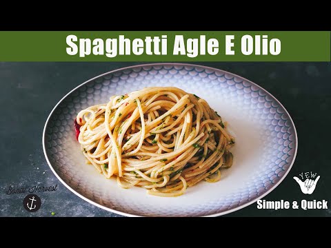 Receita simples de macarrão Spaghetti Agle e olio