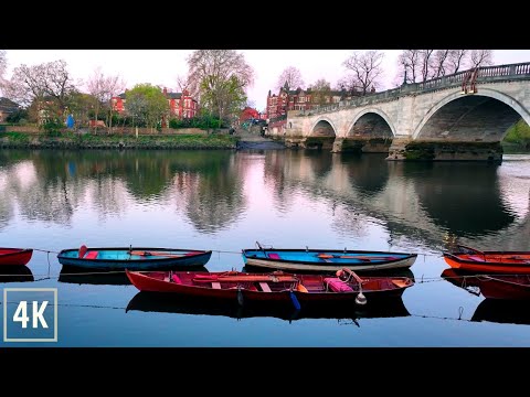 London Morning Walk Along River Thames | Richmond To Kingston 4K