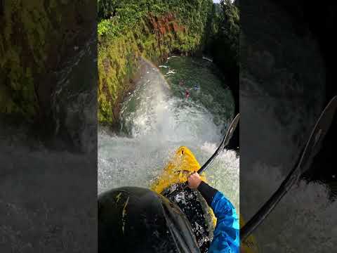 Massive Kayak Waterfall Drop POV 🎬 Sofia Reinoso #Shorts #Kayak