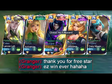 GLOBAL ALUCARD WITH 4 HEALING SUPPORT IN RANKED GAME!!🔥 (UNLIMITED HEAL) - Mobile Legends