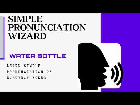 LEARN PRONUNCIATION - WATER BOTTLE (2020)