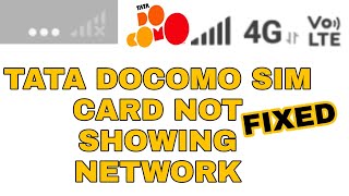 How to fix TaTa Docomo sim not showing network problem 2023
