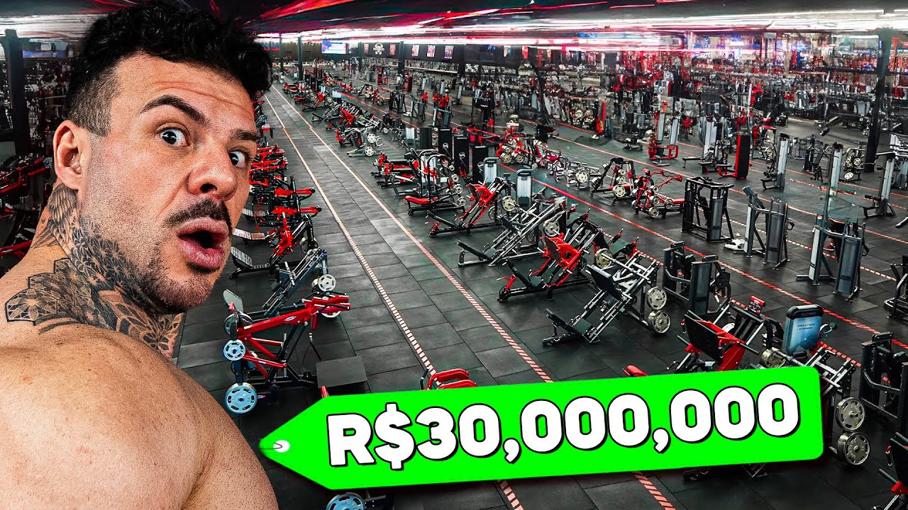 TREINEI NA ACADEMIA QUE CUSTOU R$30,000,000!!