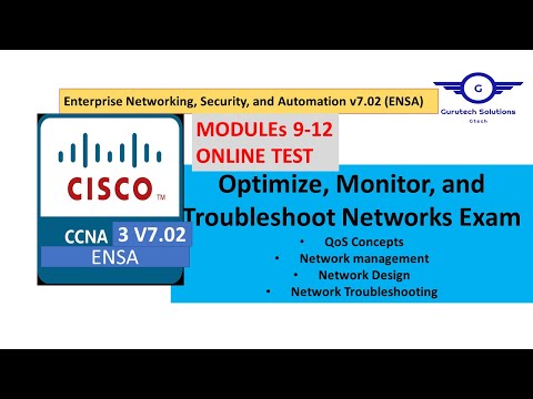 [CCNA3 Exam] Optimize, Monitor, and Troubleshoot Networks Exam | Modules 9-12 | QoS, Network Design