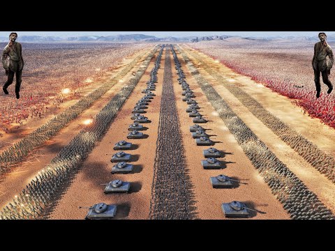 CAN 50.000 WW2 ARMY STOP 3 MILLION ZOMBIES ATTACKING FROM SIDES - Ultimate Epic Battle Simulator 2