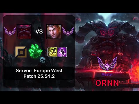 Ornn Top vs Jayce - EUW Master - Patch 25.S1.2