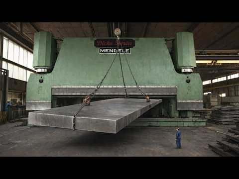 How a Giant Cold Forming Press Line Works. Metal Fabrication & Industrial Manufacturing Documentary