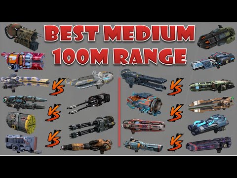 Best Medium weapon at 100m range only all weapons tested war robots