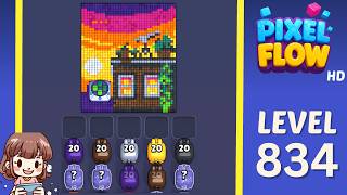 Pixel Flow Level 834 Solution Walkthrough