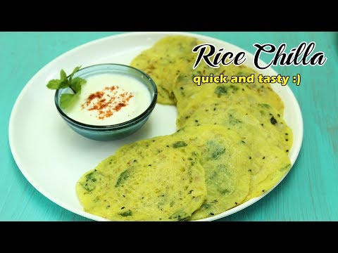 Rice chilla recipe, Leftover rice chilla recipe, Chawal ki chilla, How to make rice chilla