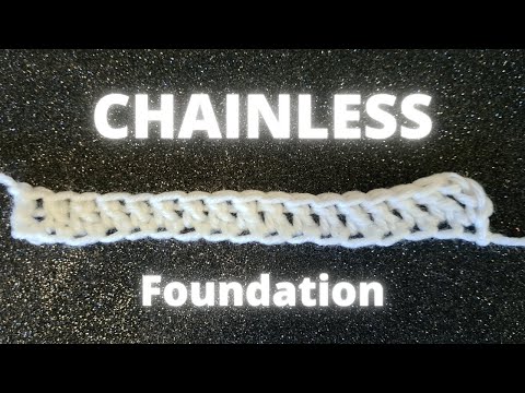 How to crochet the chainless foundation/foundation double crochet - chain and stitch at once!