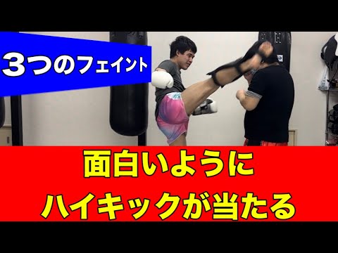 面白いようにハイキックを当てることができるフェイント３選~スロー再生含め、当てるまでの過程も解説~