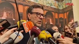 Giorgetti: «Rammarico per i tempi della Manovra. Per finanziare la difesa non un euro è stato tol...