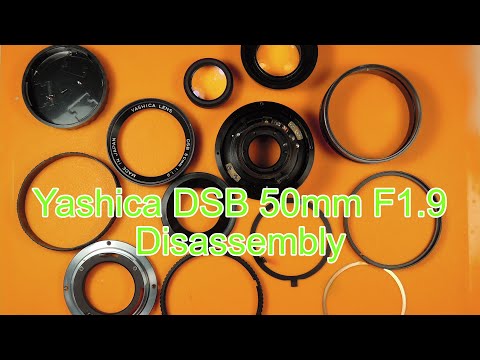 Yashica DSB 50mm F1.9 lens disassembly (Oily aperture) with Stupid Lens Experiment.