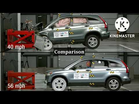 Car crashes at different speeds
