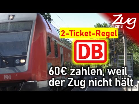 60 Euro zahlen, weil der Zug nicht hält? - Bahn Regel bei 2 Tickets!