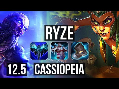 RYZE vs CASSIOPEIA (MID) | 67% winrate, 7/1/4 | EUW Grandmaster | 12.5