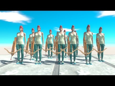 10 Crossbow Aneko vs all units - Animal Revolt Battle Simulator
