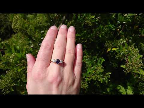 18ct gold sapphire & diamond trilogy ring