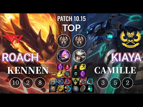 T1 Roach Kennen vs GAM Kiaya Camille Top - KR Patch 10.15